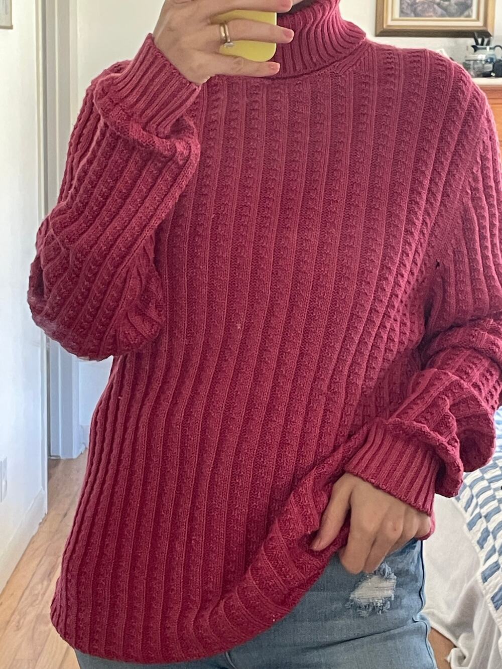 Gran Sasso Vintage Pink Virgin Wool Turtleneck